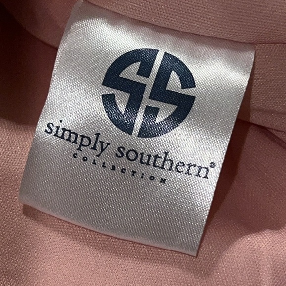 Simply Southern size XL 1/4 snap pink pullover two toned chest panel draw string - Picture 8 of 15